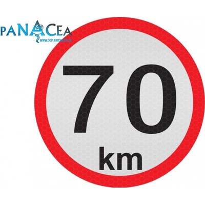 Samolepka reflexná - Obmedzená rýchlosť 70 (20cm) (C6)