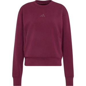 Adidas Дамски пуловер adidas Women's D4T Workout Warm Up Crew Neck Jumper - Maroon - размер L (117-3943-0214)