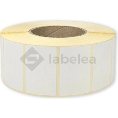 Labelea Samolepiace TERMO etikety 60x39 mm biele papierové, 3000 etikiet na rolke, Farba etikiet Biela, Vnútorný priemer dutinky 76 mm ETM060039W030V