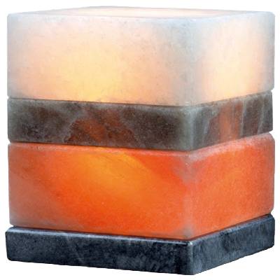 Лампа от хималайска сол Himalaya Salt Dreams - Трицветен куб, 15W, E14 (246216)