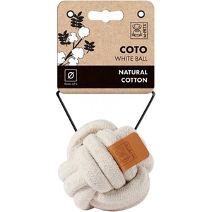 M-PETS COTO Ball Dog Toy - играчка за куче, Въжена топка, EКО памук, бяла 15 см Белгия - 10647501