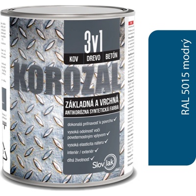 Slovlak Korozal 3v1 RAL 5015 modrý 0,75l