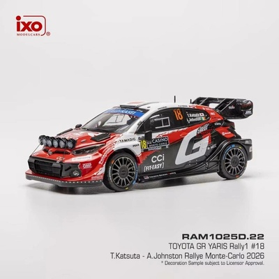 Toyota GR Yaris Rally1 Rallye Monte Carlo 2026 18 Katsuta JohnstonIXO 1:43