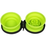 KIWI WALKER Пътуваща двойна купа Kiwi Walker SLOWFEEDER 2 x 350 мл зелена