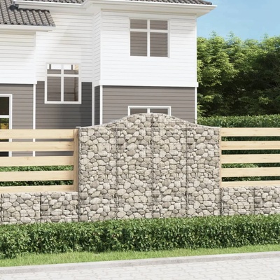 vidaXL Габионни кошници арка 11 бр 200x30x160/180см поцинковано желязо (3145502)