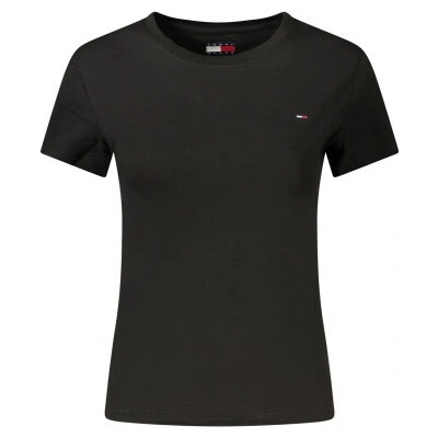 Tommy Hilfiger dámské tričko s krátkým rukávem Black