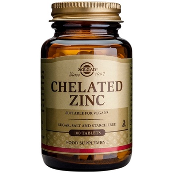Solgar Chelated Zinc, 22 mg, 100 таблетки, Solgar