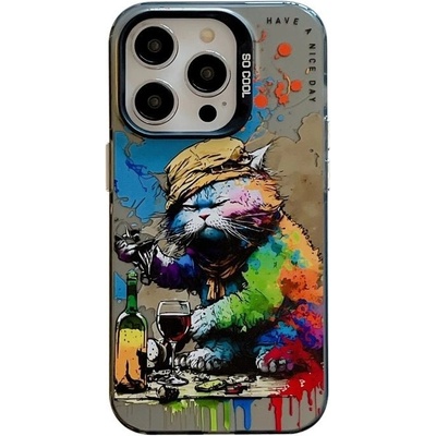 Oil Painting case Pijící kocour – Apple iPhone 15 Pro Max – Hledejceny.cz