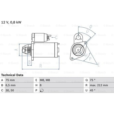 BOSCH Startér BO 0986014371