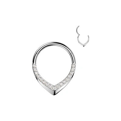 Šperky4U Piercing segment kruh špičatý TITAN TIT1603-1210