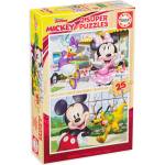 Educa Пъзел Educa от 2 x 25 части - Мики и приятели (EDU18876) - baby