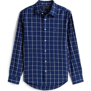 Tommy Hilfiger Риза с дълъг ръкав Tommy Hilfiger Men's Twill Check Long Sleeve Patterned Shirt - Blue Indigo 0MS