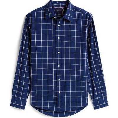 Tommy Hilfiger Риза с дълъг ръкав Tommy Hilfiger Men's Twill Check Long Sleeve Patterned Shirt - Blue Indigo 0MS