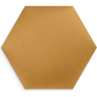 Čalouněný nástěnný panel Žlutý 40x35 cm hexagon