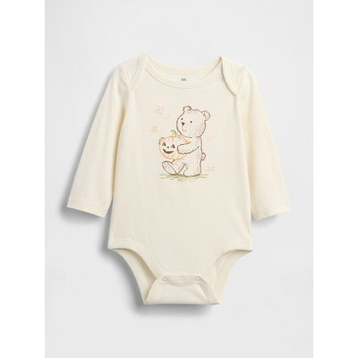 GAP Бебешко боди с лого Gap GAP | Byal | Момчешки | 12-18 месеца