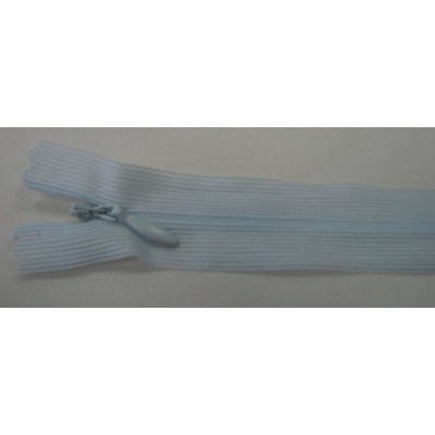 Zips krytý nedeliteľný 20cm bledučká modrá