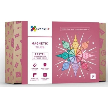 Connetix Pastel Geometry Pack, 40 ks