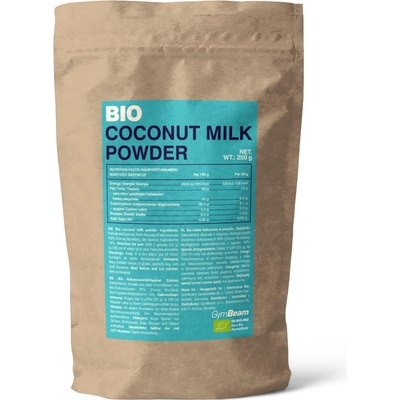 GymBeam BIO Sušené kokosové mlieko 250 g