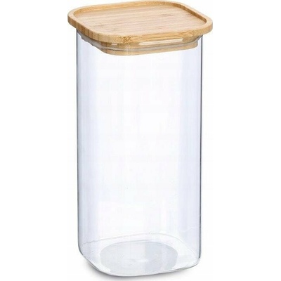 Zeller Sklenice s bambusovým víkem 1600 ml 11 x 11 x 22 cm