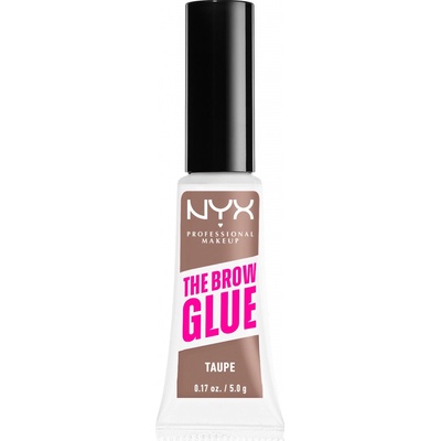 NYX Professional Makeup The Brow Glue Instant Brow Styler tónovací gel na obočí s extrémní fixací 02 Taupe 5 g – Zboží Mobilmania