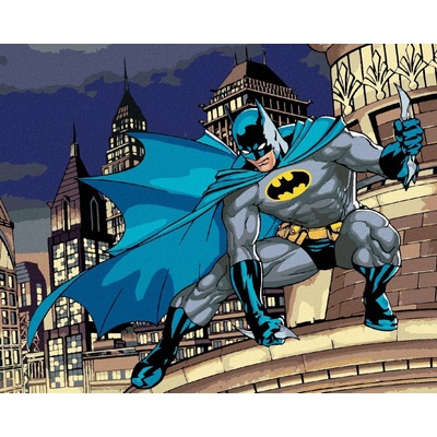Zuty Batman na vrcholku mrakodrapu 40 x 50 cm vypnuté plátno na rám 8596530135333