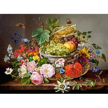 Castorland - Puzzle Still life with flowers and fruit basket - 2 000 piese