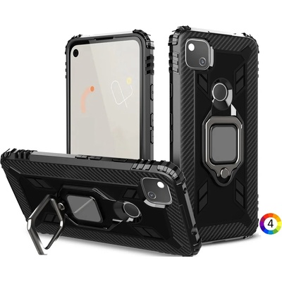 Google Pixel 4a Удароустойчив Finger Ring Калъф и Протектор