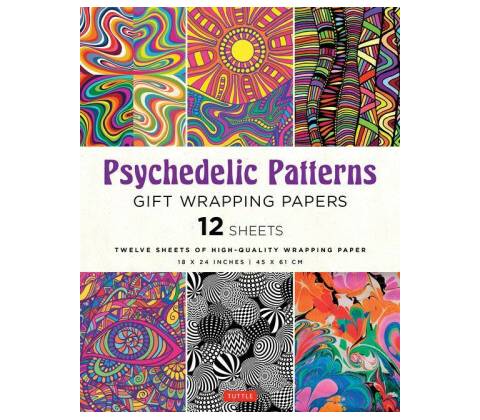Psychedelic Patterns Gift Wrapping Papers - 12 sheets