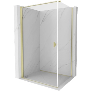 Mexen Mist-B кабина за душ с отварящи се врати 90 x 85 см, прозрачна, златиста четка - 8A2T-090-085-55-00 (8A2T-090-085-55-00)