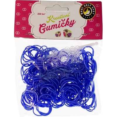 Loom Bands 200ks + háček TM. MODRÉ – Zboží Mobilmania