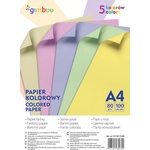 GIMBOO Цветна хартия Gimboo, 5 цвята пастел, А4, 100 листа (26742-А)