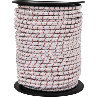 Náhradní gumové elastické lano/provaz pro bránu ohradníku, průměr 7mm, flexibilní, vodivé, 50 m