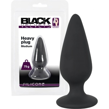 Black Velvets Black Velvet Heavy - 75г анален плъг (черен)