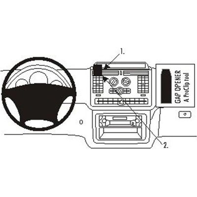 Brodit ProClip montážní konzole pro Mercedes Benz V-Class/Vito 04-14, na střed vlevo 853364