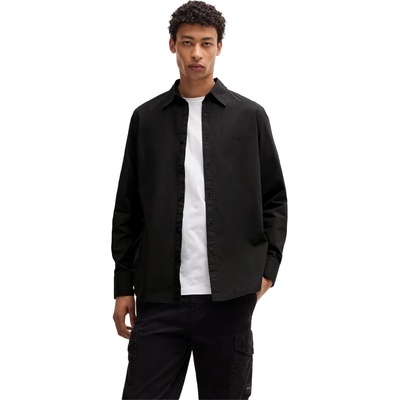 HUGO BOSS Men's Relegant 6 M Plain Long-Sleeve Shirt - Black 001