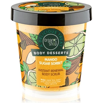Image 1 of Organic Shop Body Desserts Mango Sugar Sorbet обновяващ захарен пилинг за тяло 450ml