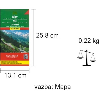 Alpy mapa Freytag 1:500t