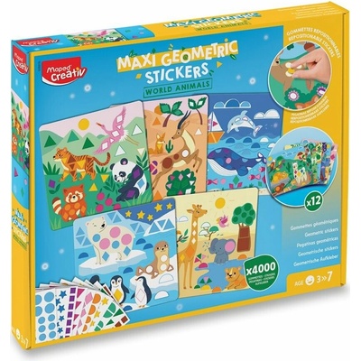 Maped Maxi Geometric Stickers World animals