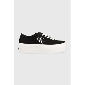 Calvin Klein Ниски кецове FLATFORM+ CUPSOLE LOW TXT (YW0YW01033)
