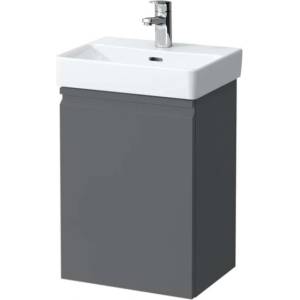 Laufen Pro S - Шкаф за умивалник с врата, 42x32x58 см, панти отляво, графитен мат H4833010964801 (H4833010964801)