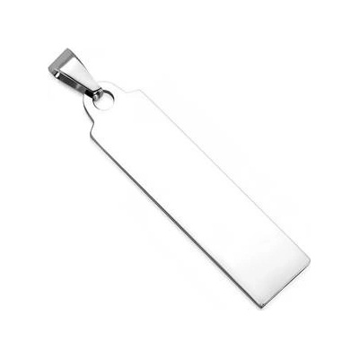 Šperky4U Ocelový přívěšek destička 13 x 50 mm DR1230
