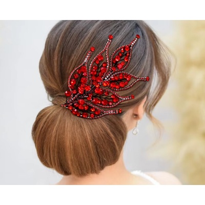 Naishide Jewelry Ozdoba do vlasů Červený List