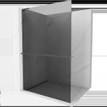 Mexen Kioto+ L душ параван с рафт Walk-in 70 x 200 см, графит, четка сива - 800-070-123-66-40 (800-070-123-66-40)