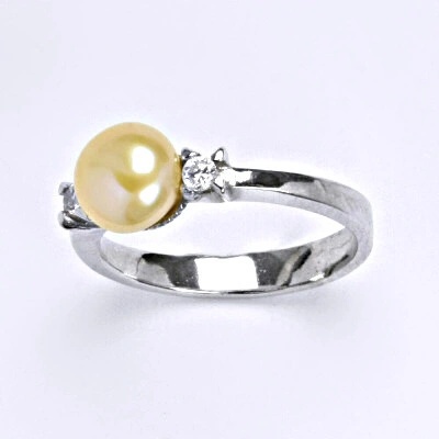 Čištín stříbrný přírodní lososová perla T 1207 pp