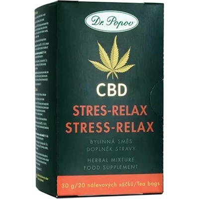 Dr.Popov Konopný čaj s CBD Stres-Relax 30 g