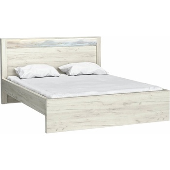 Jarstol Спалня 160/200 см с подматрачна рамка и led осветление indianapolis i-19 бял крафт