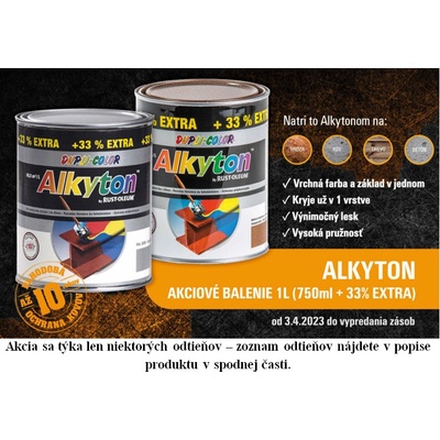 Alkyton Hladký lesk 5l HL. RAL 8017 čokoládová hnědá
