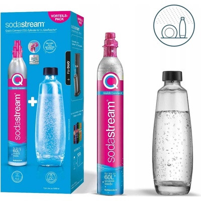 SodaStream CO2 Quick Connect CQC + sklenená fl'aša 1l