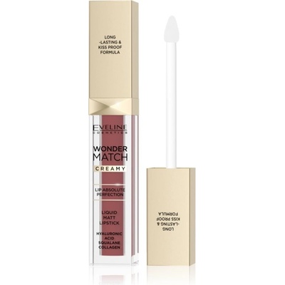 Eveline Cosmetics Wonder Match dlhotrvajúci matný tekutý rúž s kyselinou hyalurónovou 07 Toffee 6,8 ml