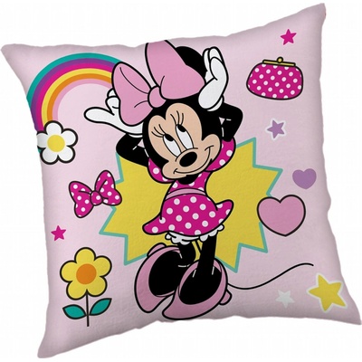 Jerry Fabrics Mikroplyšový vankúš Minnie Smile Polyester 40x40